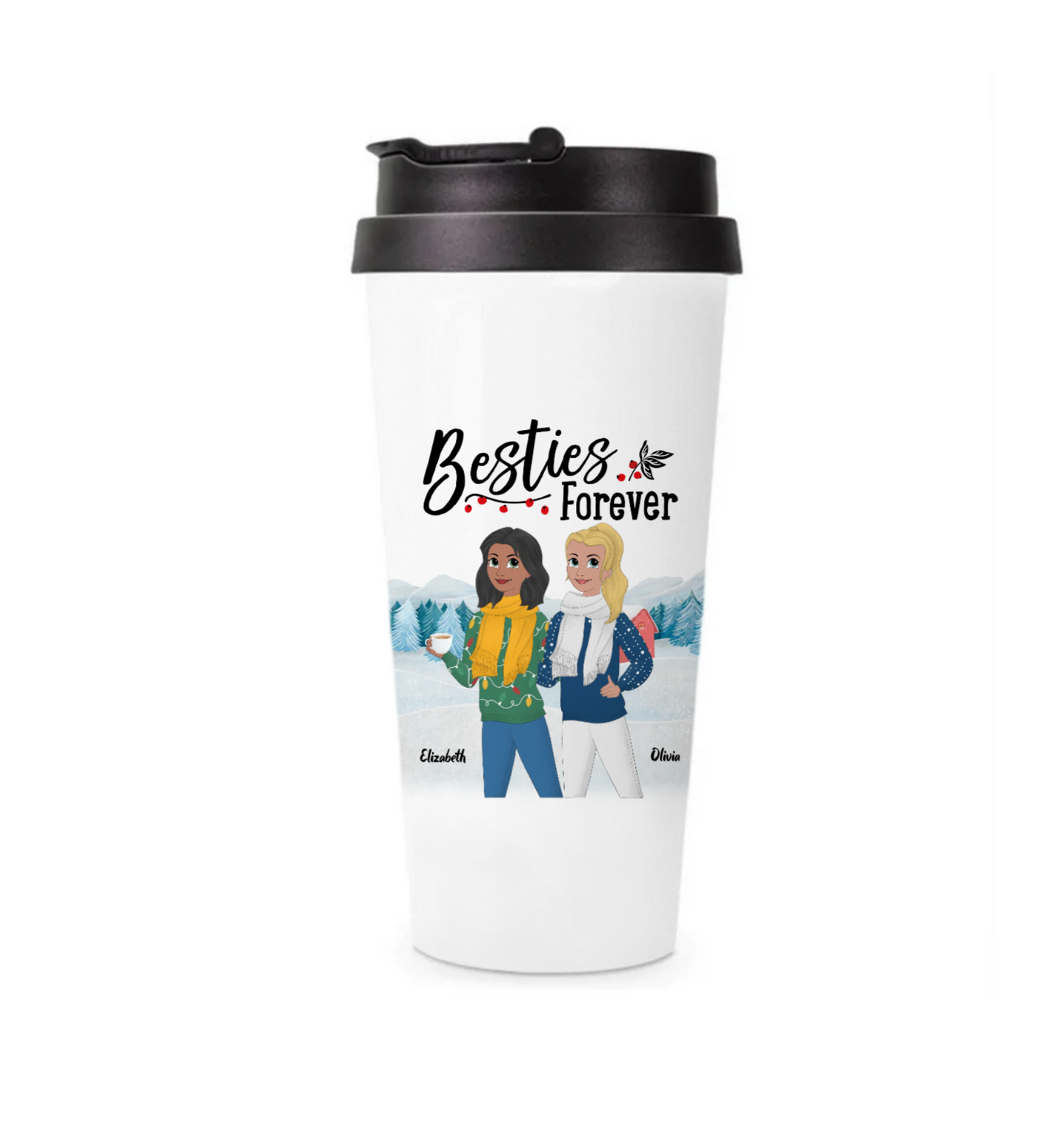 Besties Forever Stainless Steel Travel Mug