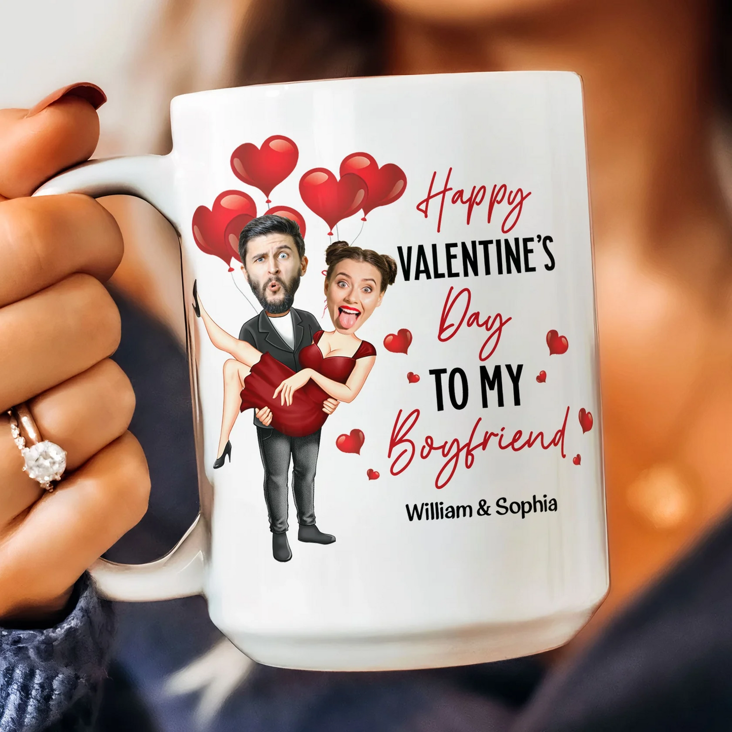 Happy Valentine's Day To My Love - Personalized Photo Mug