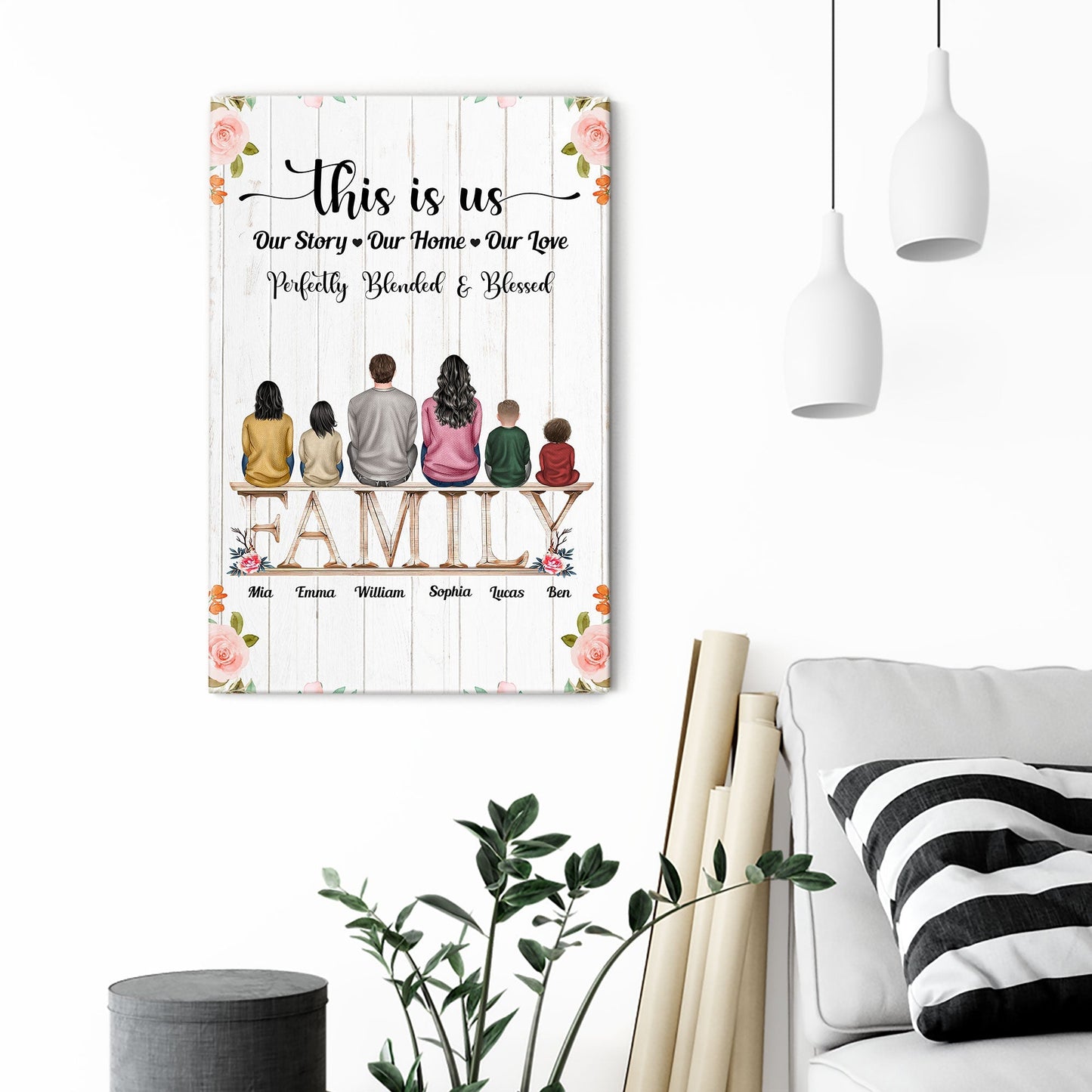 This Is Us, Our Story-Our Home-Our Love - Personalized Canvas